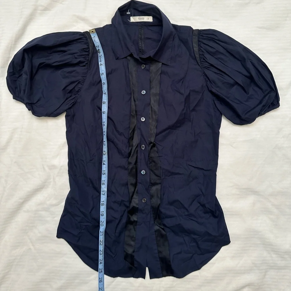 Prada black cotton women shirt size 6 - Picture 12 of 16